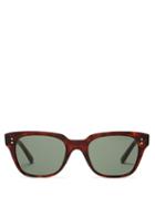 Matchesfashion.com Celine Eyewear - Rectangle Tortoiseshell Acetate Sunglasses - Womens - Red Multi