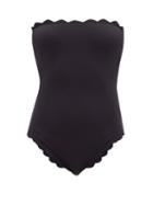 Marysia - Chesapeake Scalloped Swimsuit - Womens - Black