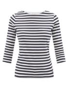 Bogner - Louna Striped Cotton-jersey Golf T-shirt - Womens - Black Stripe