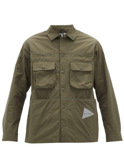 Matchesfashion.com And Wander - Flap-pocket Technical Overshirt - Mens - Khaki