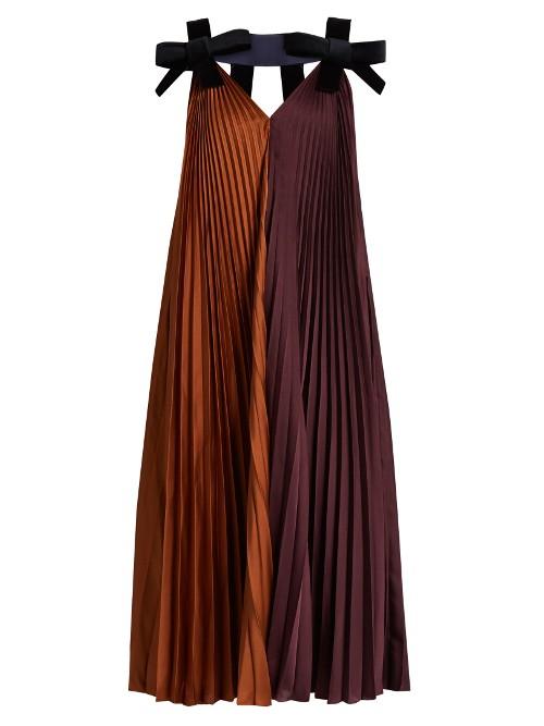 Roksanda Fahadi Pleated Crepe Dress