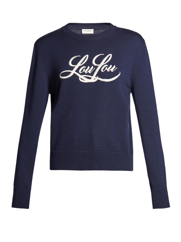Saint Laurent Lou Lou Crew-neck Sweater