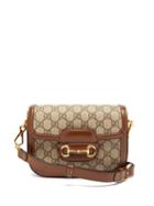 Ladies Bags Gucci - 1955 Horsebit Mini Gg Supreme Shoulder Bag - Womens - Brown Multi