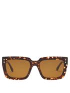 Isabel Marant Eyewear - Trendy Rectangle Tortoiseshell-acetate Sunglasses - Womens - Tortoiseshell