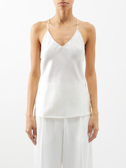 Nili Lotan - Desiree Silk-satin Cami Top - Womens - Ivory