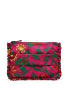 Matchesfashion.com La Doublej - Dragon Flower Printed Clutch - Womens - Pink Multi