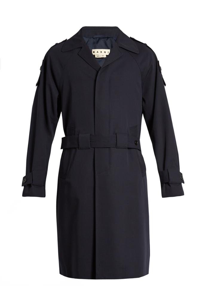 Marni Double-belt Wool Trench Coat