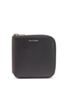 Acne Studios - Logo-stamped Leather Zipped Wallet - Mens - Black