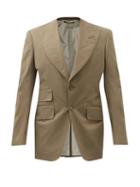 Tom Ford - Atticus Cotton-blend Twill Suit Jacket - Mens - Green