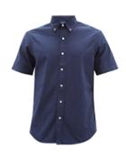 Polo Ralph Lauren - Custom Seersucker Short-sleeved Oxford Shirt - Mens - Navy