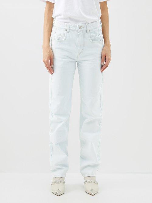 Isabel Marant Toile - Vendelia Straight-leg Jeans - Womens - Light Blue