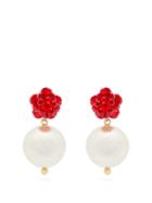 Matchesfashion.com Simone Rocha - Beaded Flower And Faux Pearl Earrings - Womens - Crystal