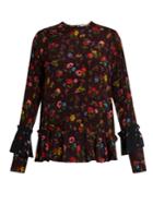 Preen Line Milly Floral-print Crepe Top