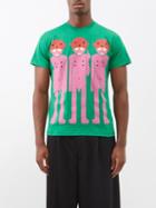 Walter Van Beirendonck - Alien-print Cotton-jersey T-shirt - Mens - Green