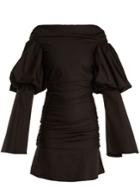 Ellery Cissy Strut Ruched Cotton Mini Dress