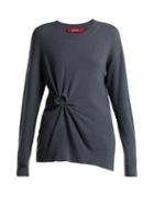 Matchesfashion.com Sies Marjan - Brynn Rosette Cashmere Sweater - Womens - Grey