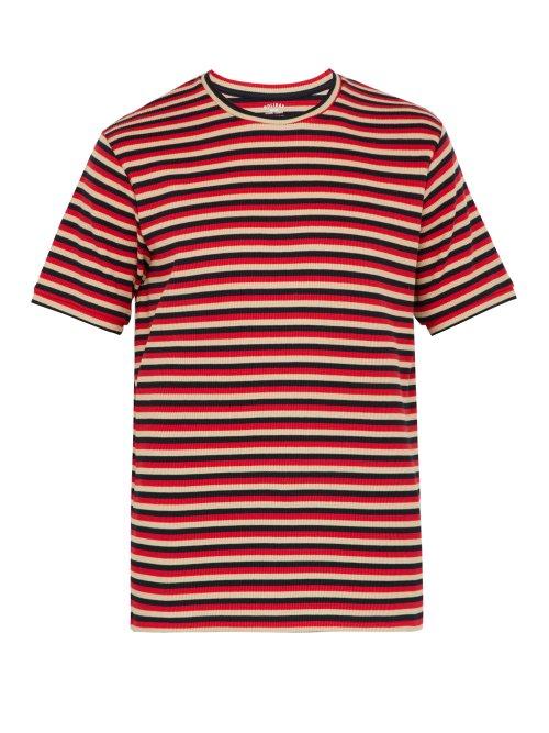 Matchesfashion.com Holiday Boileau - Striped Cotton Blend T Shirt - Mens - Multi