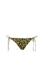 Matchesfashion.com Ganni - Caradonna Floral Print Tie Side Bikini Briefs - Womens - Black