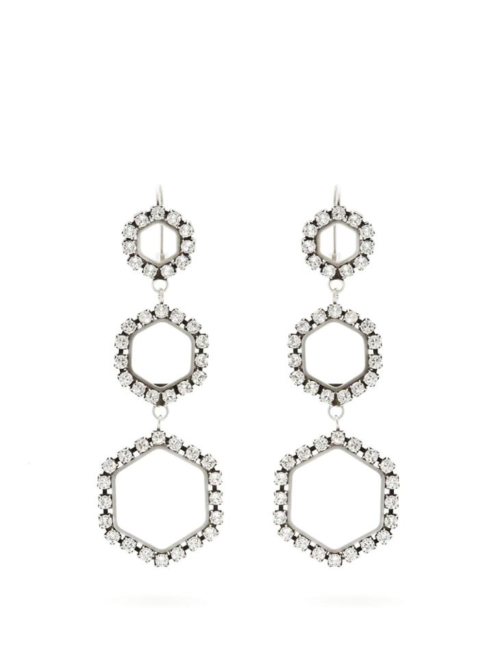 Isabel Marant Crystal-embellished Hexagon-drop Earrings