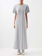 Raey - Recycled-yarn Relaxed-fit Jersey T-shirt Dress - Womens - Grey