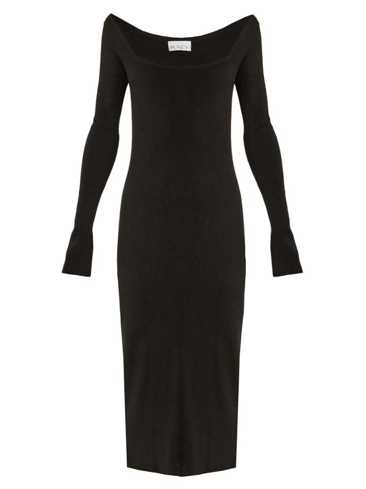Raey Square-neck Ribbed Cashmere Dress