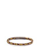 Matchesfashion.com Prada - Braided Leather Bracelet - Mens - Black