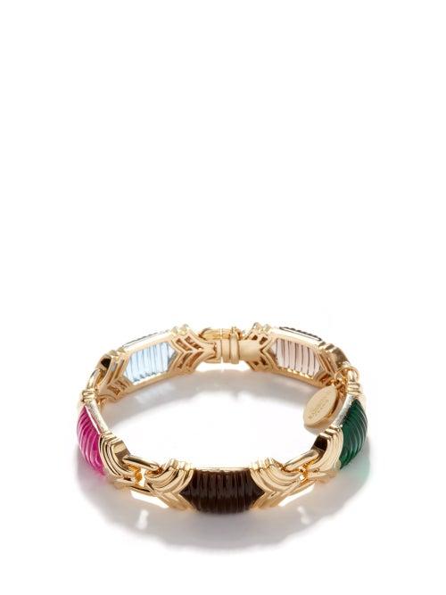 Rainbow K - Cleopatra Emerald, Tourmaline & 14kt Gold Bracelet - Womens - Multi