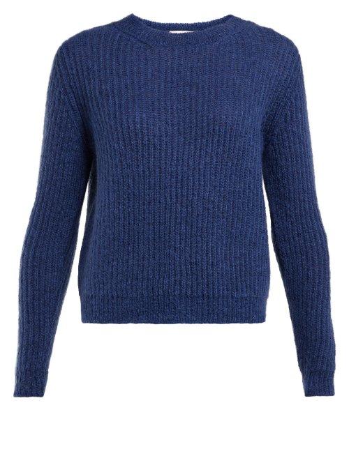Matchesfashion.com Masscob - Eden Ribbed Mohair Blend Sweater - Womens - Navy