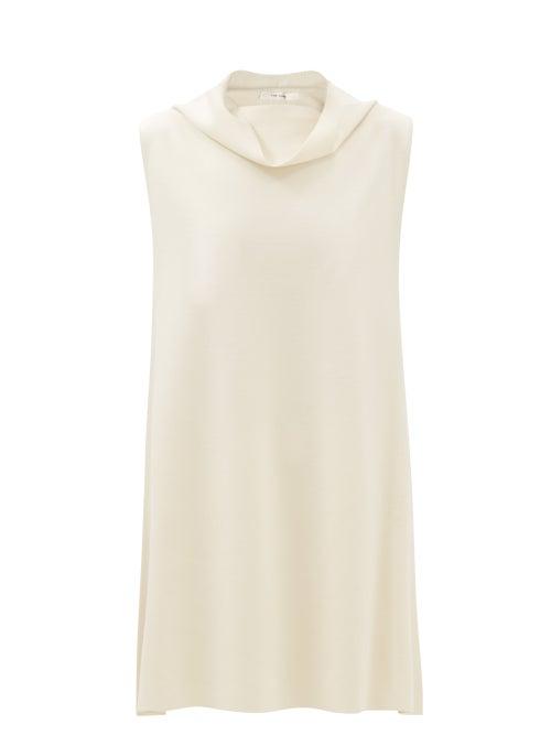 The Row - Gigi Roll-neck Silk Sweater Vest - Womens - Ivory