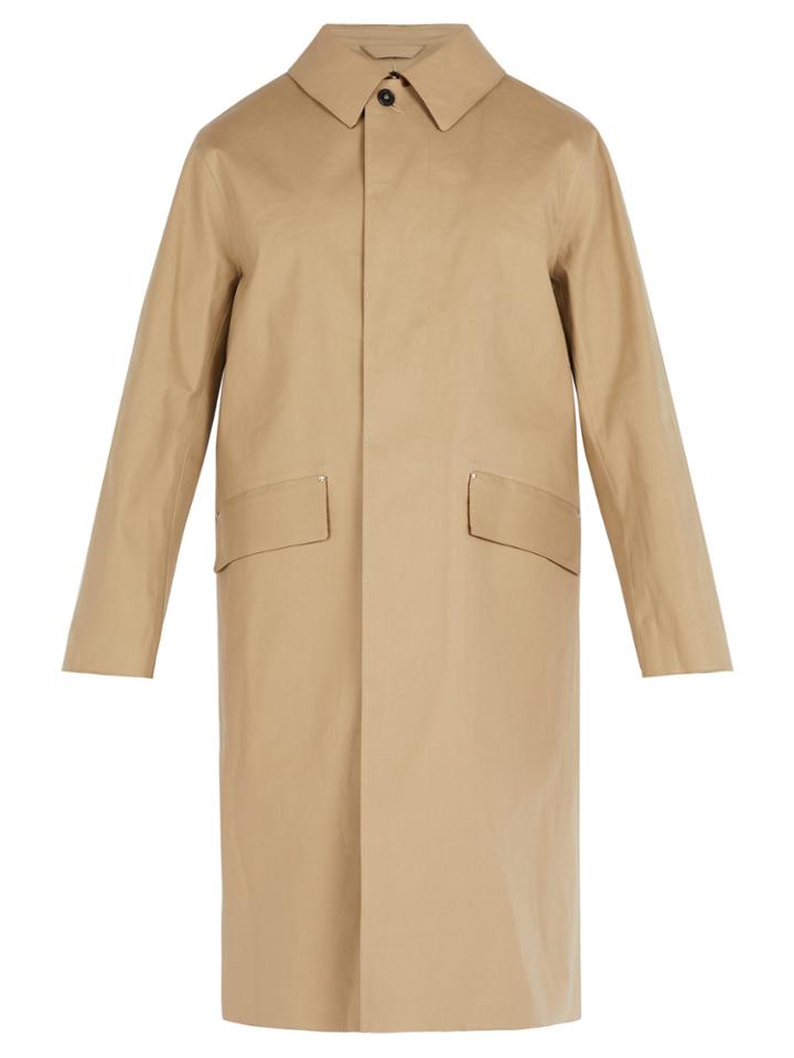 Mackintosh Rubberized Bonded Cotton Overcoat