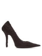 Matchesfashion.com Balenciaga - Square Knife Terry Towelling Pumps - Womens - Black