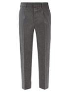 Matchesfashion.com The Gigi - Tapered Wool-blend Flannel Trousers - Mens - Grey