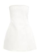 Matchesfashion.com Khaite - Ginger Strapless Faille Mini Dress - Womens - Ivory