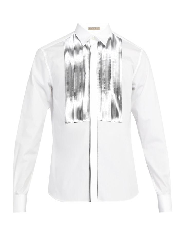 Bottega Veneta Striped-bib Cotton Shirt