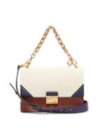 Matchesfashion.com Fendi - Kan U Leather Cross Body Bag - Womens - Cream Multi