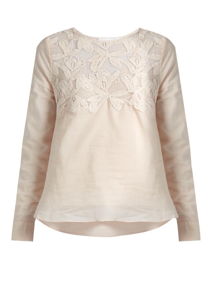 See By Chloé Lace-yoke Cotton Top