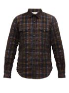 Saint Laurent - Plaid Cotton-blend Corduroy Shirt - Mens - Multi
