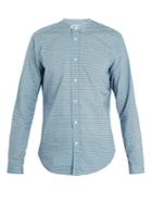 Boglioli Stand-collar Spotted-print Cotton-poplin Shirt