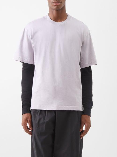 Lady White Co. - Athens Crew-neck Cotton-jersey T-shirt - Mens - Purple