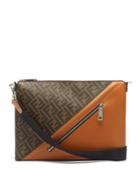 Mens Bags Fendi - Ff Leather Cross-body Bag - Mens - Brown Multi