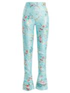 Halpern Floral-jacquard High-rise Skinny Trousers