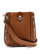 Matchesfashion.com Isabel Marant - Oskan Stud Embellished Leather Shoulder Bag - Womens - Camel
