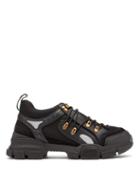 Matchesfashion.com Gucci - Journey Trek Panelled Leather And Mesh Trainers - Mens - Black
