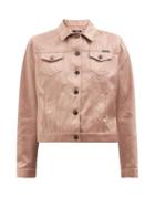 Tom Ford - Silk And Cotton-blend Denim Jacket - Womens - Light Pink