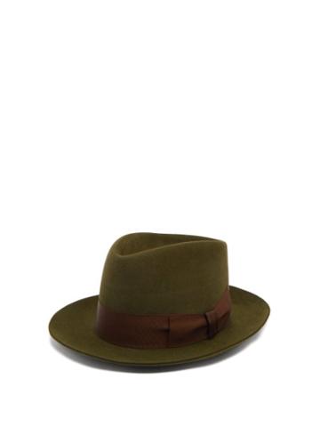 Matchesfashion.com Lock & Co. Hatters - Stratton Escorial-wool Fedora - Mens - Green