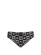 Matchesfashion.com Dolce & Gabbana - Crown Logo Print Swim Briefs - Mens - Black
