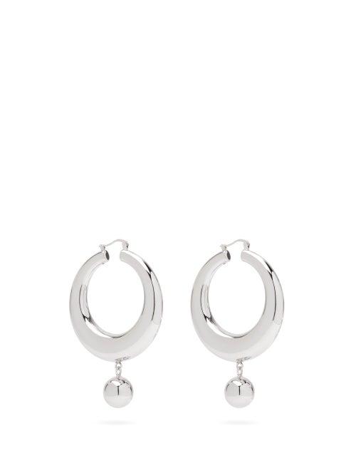 Matchesfashion.com Jw Anderson - Hoop And Ball Earrings - Womens - Silver