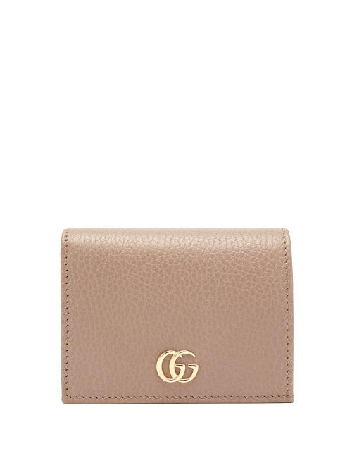 Matchesfashion.com Gucci - Gg Marmont Grained-leather Wallet - Womens - Nude
