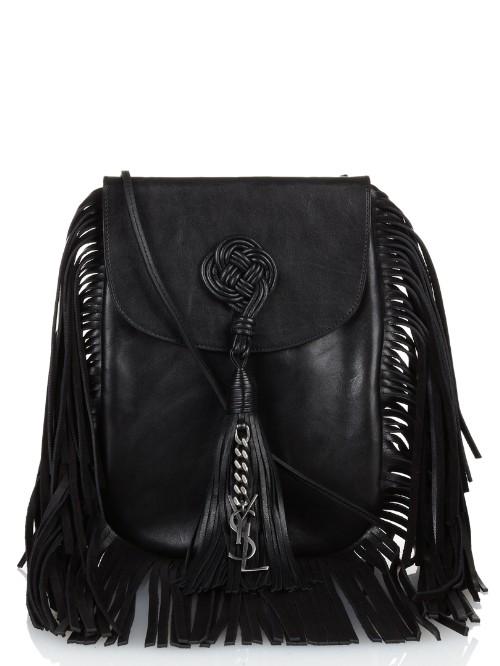 Saint Laurent Anita Fringed Leather Shoulder Bag