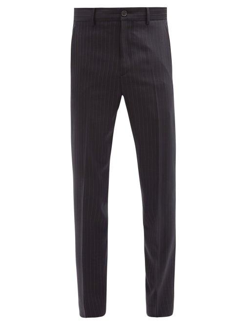 Matchesfashion.com Acne Studios - Jellica Pinstripe Wool-blend Suit Trousers - Mens - Navy